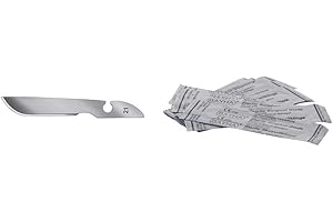 KOSMETEX 12x Bayha Sterile Skalpellklingen, Klingen einzeln steril verpackt, Figur 21