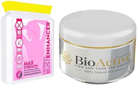 BREAST ENLARGEMENT COMBO - Herbal Bust Enhancer Pills + Breast Enhancer Cream - This Natural Herbal Supplement Will Fill Out Your Boobs / Breasts WITHOUT The Need For a Boob Job ! HERBAL BUST ENHANCER is a Safe Natural Alternative to Increasing Your Breast Size ! Containing Herbs and Plants like FENUGREEK That Have Been Used for Centuries To increase the Female Hormone OESTROGEN Which Can Lead To Bigger Breasts ! Specially Formulated For Firmer Fuller and Larger Breasts !