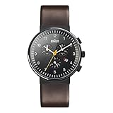 Braun Unisex-Armbanduhr BN0035BKBRG Chronograph Quarz Leder BN0035BKBRG