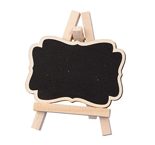 10x Tafel auf Staffelei Namensschild Sitzkarte Memotafel zur Beschriftung