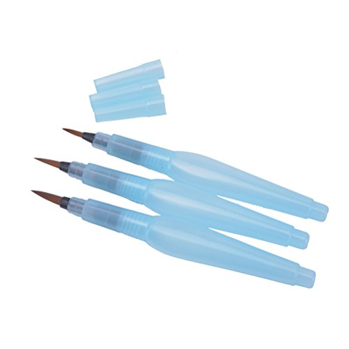 Wasser Pinsel Stift Water Brush Pen Set Kunst Handwerk Werkzeug für Aquarellmalerei Kalligraphie,3 Stück/Satz