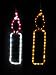 Produktbild IKU LED Weihnachtsmotiv Kerze 49x10 cm LED Lichtschlauch weiss oder gelb