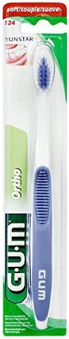 GUM ORTHO TOOTHBRUSH - ORTHODONTIC - COLOUR SENT AT RANDOM