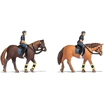 Noch Lot De 2 Figurines Police Montée - Échelle H0 Pour Modélisme Ferroviaire