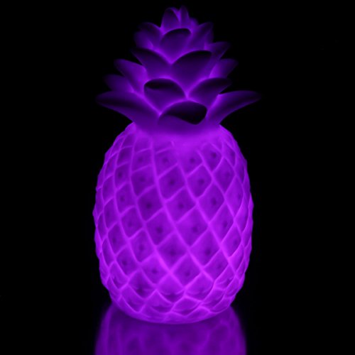 Ananasleuchte mit Farbwechsel, aus Kunststoff mit LED’s, 18,5×9,5 cm - 5