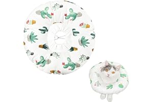 WILSONZIN Chat Collier Anti-Morsure de Guérison Collier en Coton PP pour Protéger le Chat Collier de Protection pour Animaux de Compagnie Collier Souple Réglable pour Chats Anti-Mordant Après la Chirurgie
