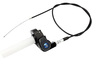 SEIYOGDS Poignée D'accélérateur Avec Câble, Tirage Rapide 50cc Poignées de Guidon de 7/8 Pouces Kit de Câble pour Quad ATV Quad Pit Dirt Bike (Noir)