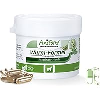 AniForte Wurm-Formel 10 Kapseln für Hunde, praktische und 100 Prozent natürliche Einmalgabe bei und nach chemischer Wurmkur