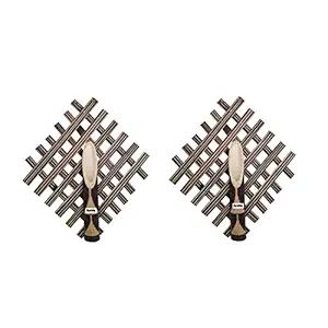 Traditional Handmade Set of 2 Wall Decor Bamboo Flower vases