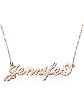 Namenskette aus 750er vergoldetem Roségold - Personalisiert mit Ihrem eigenen Wunschnamen!