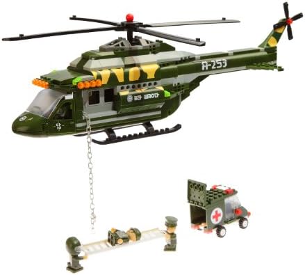 Low Cost Great Value Games &amp; Toys BanBao Building Blocks Bricks Construction Military Medical Helicopter Aircraft - Get Creative Fun Gift Present for Stocking Fillers, Xmas, Christmas, Easter, Birthdays, Pocket Money Treat or Reward Idea - Children Child Boys Boy Kids - One Supplied