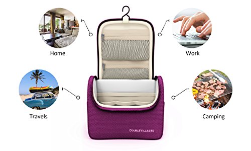 DoubleVillages Wasserdicht Kulturbeutel Damen Herren Reise Kulturtasche Kosmetiktasche Zum Aufhaengen Waschtasche / Make up Tasche / Waschbeutel - 4