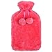 Large Hot Water Bottle With Removable Beautiful Soft Coral Pink Faux Fur Cover