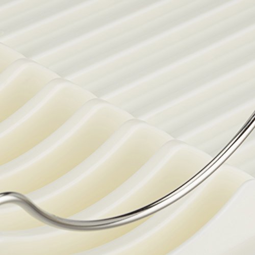 Relaxdays Abtropfkorb, Besteckhalter, Abtropfgitter Edelstahl, robust, H x B x T: ca. 22 x 50,5 x 34 cm, beige - 4