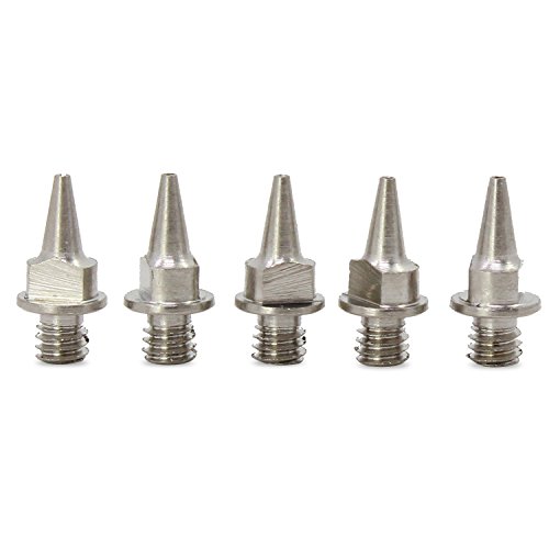 Aussel 6PCS Airbrush Teile Edelstahl 0.3mm Düsen Teil Ersatz für Airbrush Pistole NEU Airbrush-Zubehör-Kits - 3