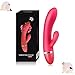 Produktbild Beyanh Vibratoren für sie,Smart Heizung Vibrator Massagegerät Klitoris und G-Punkt mit Schock-Funktion, Sexspielzeug für Frauen und Paare, Silikon Dildo mit 10 Programmen,USB-Gebühr (Red)