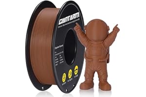 GIANTARM Matowy filament PLA, filament 1,75 mm, do drukarki 3D, szpula 1 kg, matowy brązowy