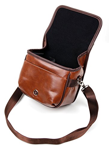 Duragadget Housse modulable Aspect Cuir Marron pour Canon EOS 1300D  EOS 700D  EOS 750D  EOS M6  EOS M10  EOS M3  EOS 800D et EOS 77D appareils Photo