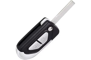 Cle plip Compatible avec c3 ds3 2 Boutons Lame avec Rainures HU83 Coque Boitier de telecommande @Pro-Plip