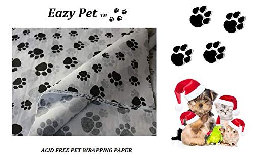 The Dog Company Lot de 2 Feuilles de Papier Cadeau Non Comestible pour Chien Motif Empreintes de Pattes