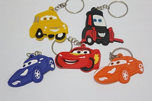 Fungshop Cars lightning Pixar mcqueen keychain rings Figures Toys 5pics
