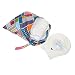 Baby Protable Nappy Reusable Washable Wet Dry Cloth Zipper Waterproof Diaper Bag with Colorful Checked Pattern