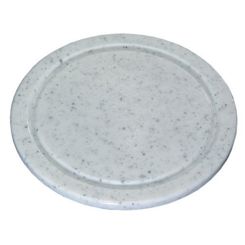 4er Set Kesper Fleischteller, Schneidebrett, Kunststoffteller, Servierteller, Küchenteller, aus Kunststoff grau-meliert, Höhe: 12 mm, Durchm.: 240 mm,