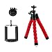 Produktbild Mini-Stativ, CAM-ULATA Leichtgewichts Klein Biegsames Flexibel Schaum Dreibeinstativ Handy Mini Stativ Dreibeinstative mit 1/4" Kugelkopf Adapter und Telefonhalter Klemmhalterung für Smartphone Mobile Phone Mini Kamera Reisen Tragbare Outdoor Dreifuss Stative Tripod Tischstativ Handy Fotografierung Ständer, Rot