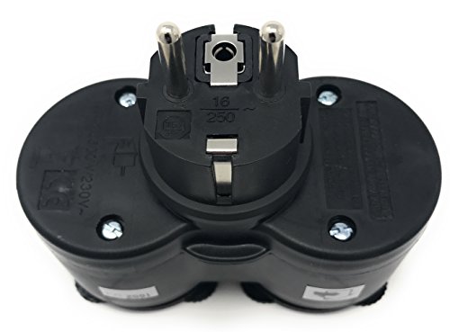 2-fach Doppelstecker Steckdosenverteiler Feuchtraumsteckdose mit Klappendeckel Multistecker Mehrfachsteckdose Schuko Steckdosenleiste Steckdose Bayram® - 2