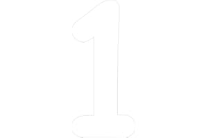 Kleckerliese Alphabet Zahlen Ziffern 8cm selbstklebende Aufkleber Wand Fenster Tür Boote Auto Kinderzimmer STICKER 1 - Höhe 8cm, Farbe Weiß