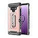 Produktbild MuSheng Für Samsung Galaxy Note 9 Hülle, Schutzhülle Kreditkarte Steckplatz Brieftasche Standfunction Handyhülle Haltercase mit TPU Weich Bumper (Roségold)