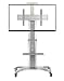 Produktbild AVF1500-60-1P TV Standfuss, Trolley, TV Wagen, Ständer. mobil mit feststellbaren Rädern, Alu