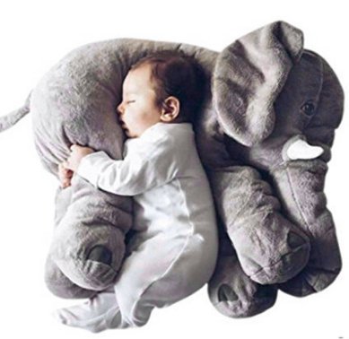 ZEARO Baby-weiches Plüsch-Elefant Schlafkissen Kids Lendenkissen Spielzeug 2 Sizes