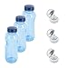 Produktbild Trinkflasche 3 x 0,5 L Wasserflasche Tritan BPA frei + 3 x Trinkdeckel Flip Top