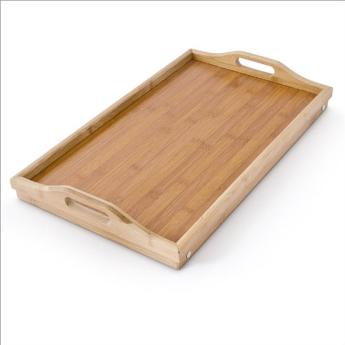 BAMBUS Frühstückstablett 50 x 30cm – Platz sparend zusammenklappbares Betttablett! - 2