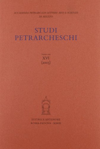 Studi petrarcheschi: 16