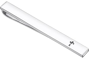 Asienice Unique Cross Tie Clips for Men Black Silver Gold Personalized Tie Clip Suitable for Regular Ties Classic And Minimalist Copper Tie Bar Box