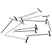 100 PCS 0.9 x 32mm T Pin Needle Wig Hair Piece Fixing Hair Weaving Making Pin Needle Tools