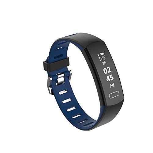 Sysmarts Pulsera Actividad, IP67 Pulsera Inteligente Pantalla HR con Pulsómetro Pulsera Deportiva y Monitor de Sueño de Actividad para Mujer Hombre Reloj Fitness Podómetro