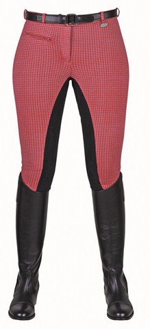 Preisvergleich Produktbild HKM Reithose Karo, Drei-Viertel-Besatz, Kindergrösse 134, blau / schwarz