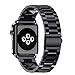 Produktbild Apple Watch Ersatzarmband 44mm in 4 Farben, Unisex Rostfreier Stahl Uhrenarmband für Apple Watch Band iwatch Series 4/3/2/1 (44mm, Schwarz)