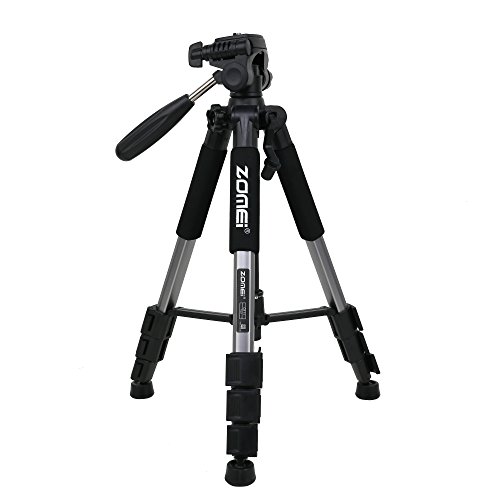 Zomei Q111 Tragbare professionelle Licht Gewicht Traveler Stativ mit Pan Kopf fr Kamera DSLR DV Canon Nikon Sony, Silber
