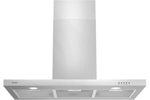 Svan Campana Extractora Tipo T 90cm Inox SCPT901AX. Potencia 233m3/h, Tiro Doble, 3 Velocidades, Control Manual, Filtro apto para Lavavajillas