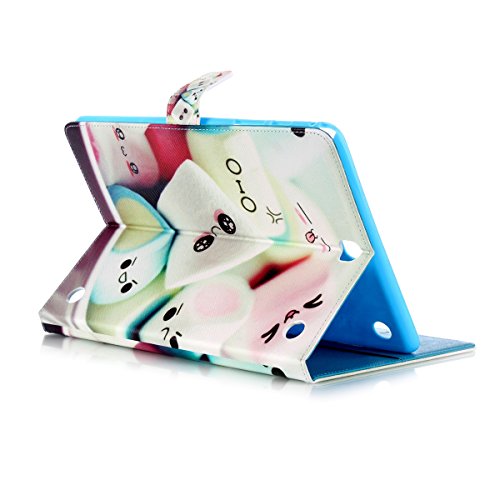 Felfy Slim Full Body Cute Cartoon Sweet Candy Funny Eyes Muster PU Lederhülle Case Cover Etui Schutz Hülle Tasche für Samsung Galaxy Tab A 9.7 Zoll T550 P550 T555N + 1x Koala Anti Stöpsel + 1x Silber Stylus - 3