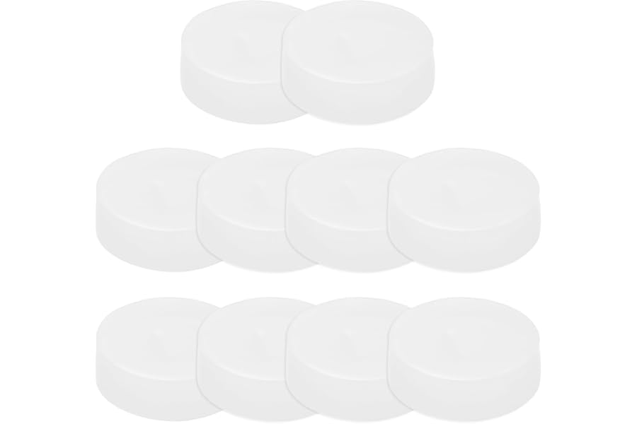 PATIKIL Solid Round Silicone Rubber Sheet, 10 Pcs 15mm OD x 5mm Thick Round Silicone Sealing Gasket Pads Bumper Pads for Home Craft Industrial Anti Vibration Slip Gasket, Translucent