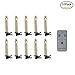 Produktbild COOSA 10er / 30er LED Weihnachtskerzen, Warmweiß, Flammenlose, Kabellos Weihnachtsbaumkerzen, Christbaumbeleuchtung Baumkerzen mit Fernbedienung Kabellos (10 elfenbein Kerzen)