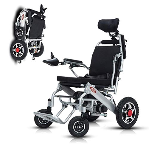 DLY Carrozzelle Elettriche per Disabili per Adulti, Batteria Liion Polimerica Regolabile per Poggiatesta