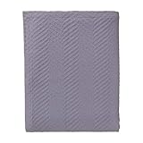 Material: 100% Baumwolle URBANARA 180x230 cm Tagesdecke/Plaid \'Lixa\' Taubenblau - 100% Reine Baumwolle - Ideal als Bettüberwurf oder Kuscheldecke - Fischgratmuster - geeignet für Einzel- und Doppelbett