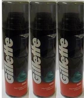 3x GILLETTE SHAVING GEL COMFORT GLIDE FORMULA 200ML