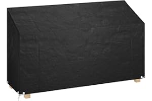 vidaXL Housse de Banc de Jardin 12 œillets 210x70x70/88cm polyéthylène, Housse de Chaise, Housse de Meuble, Housse de Meuble de terrasse